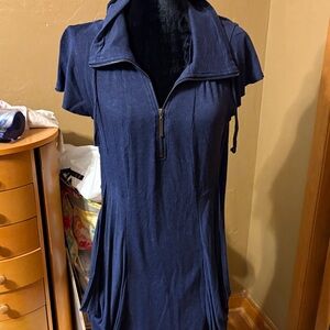 Kenzie Navy Blue Dress with Zipper